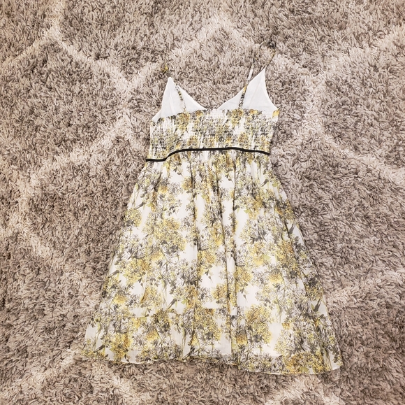 Super Natural by Secret Mission Yellow Ditzy Floral Pleated Skirt Benazir Dress - Picture 3 of 5